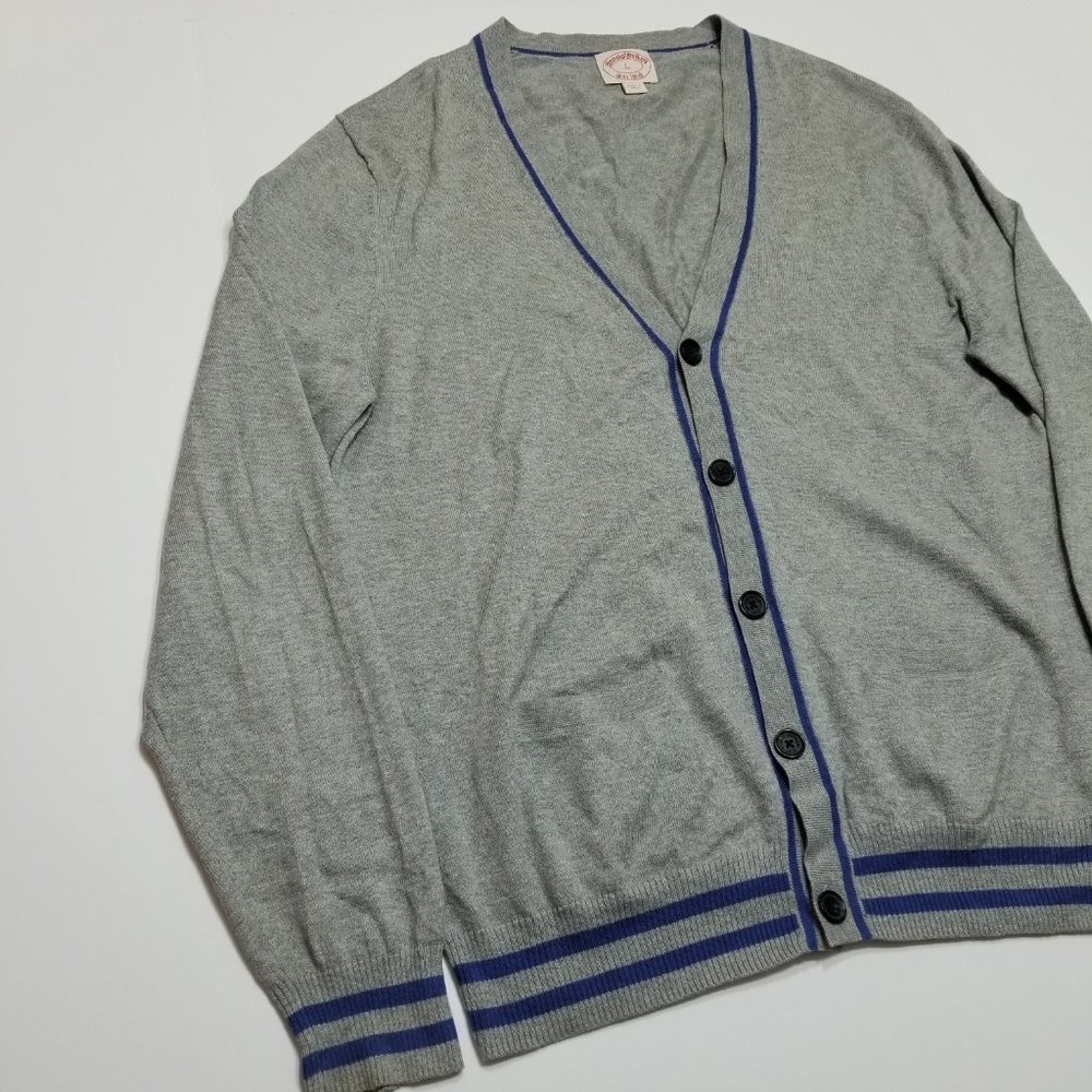Brooks Brothers Cardigan Sweater - Gray - Cotton - - Picture 6 of 9